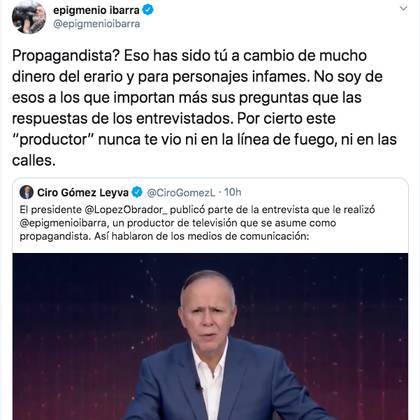 Epigmenio Ibarra y Ciro Gomez Leyva pelean en Twitter