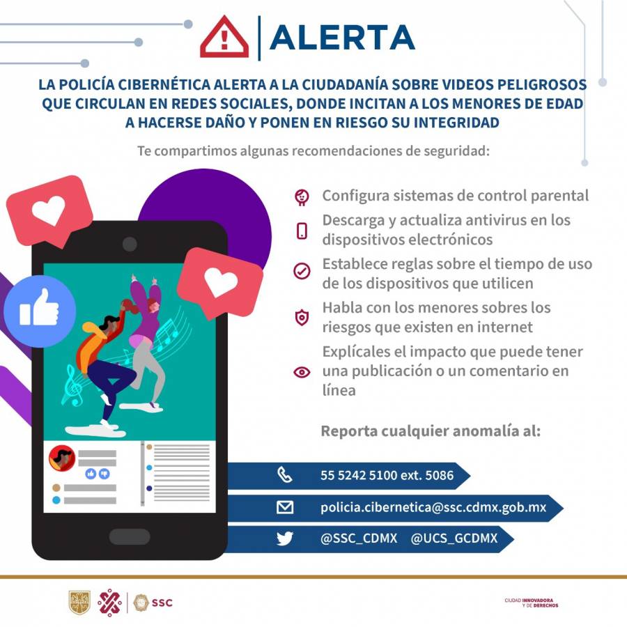 Policía Cibernética alerta a la ciudadanía sobre videos virales con retos o  desafíos peligrosos - ContraRéplica - Noticias