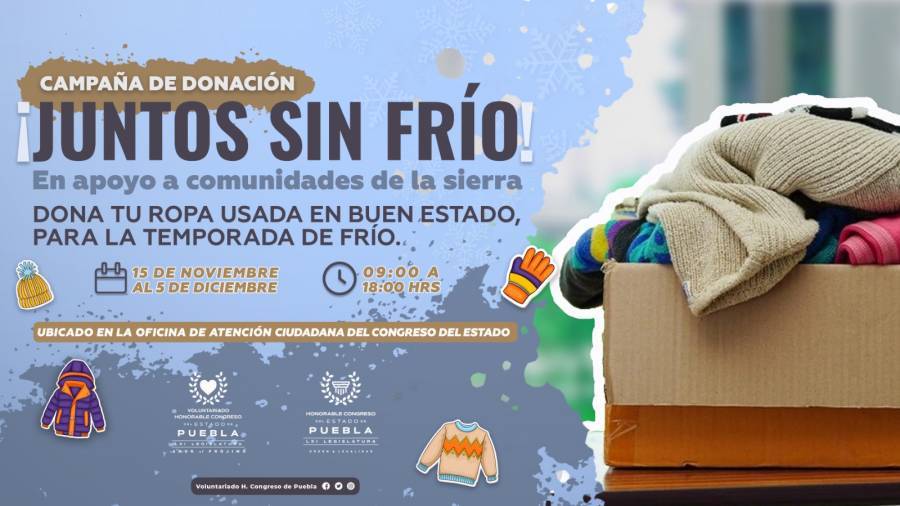 Invita Voluntariado del Congreso a donar prendas de abrigo para la  temporada de frío - ContraRéplica - Noticias