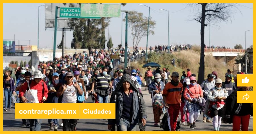 La caravana migrante lleg a la CDMX y se dirige a la Bas lica