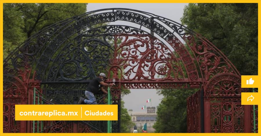 Tras 15 años rehabilitan Puerta de los Leones en Chapultepec -  ContraRéplica - Noticias