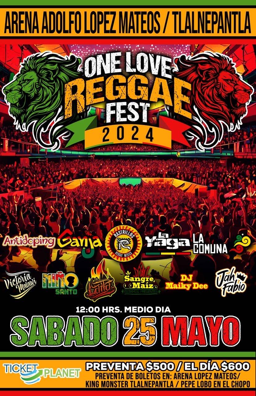 Lo mejor del raggae nacional en un mismo escenario ¡One Love Reggae Fest  2024! - ContraRéplica - Noticias