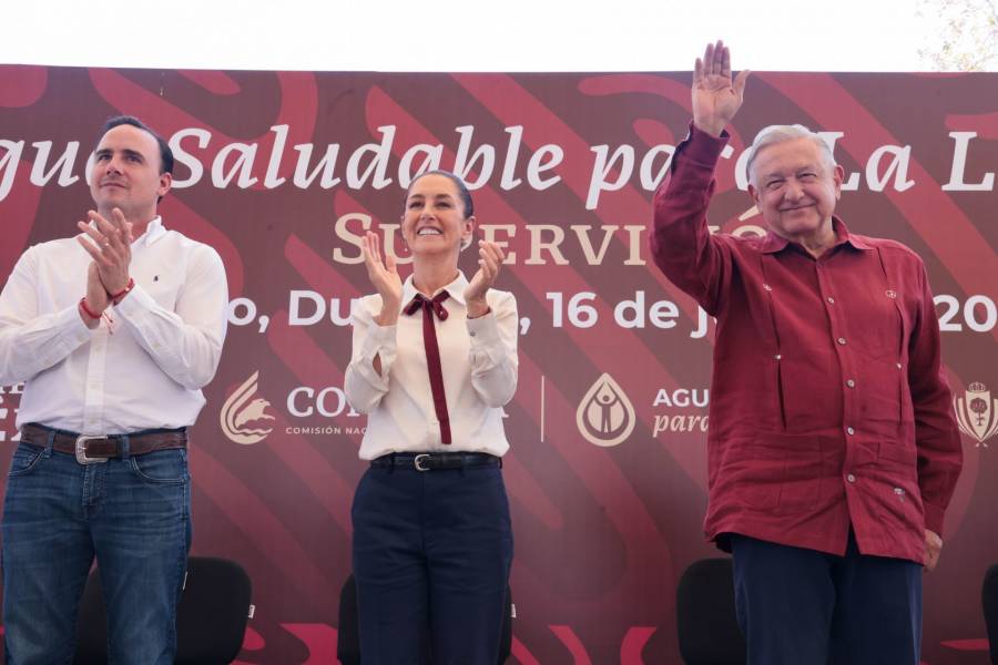 Claudia Sheinbaum y López Obrador supervisa proyecto 