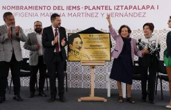 Nombra Martí Batres a IEMS Plantel Iztapalapa I “Ifigenia Martínez y Hernández”