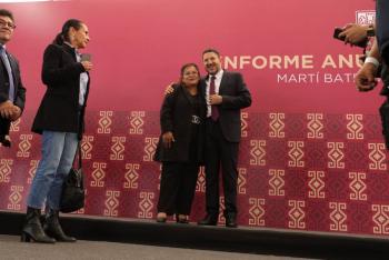 Felicita Rocío Miguel Hernández a Martí Batres por su Informe de Gobierno