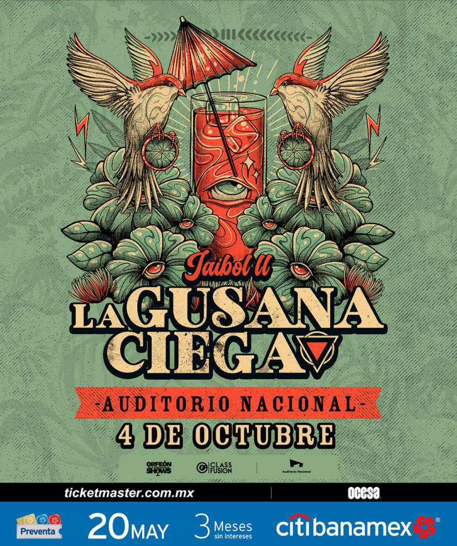 La Gusana Ciega estará de regreso en los escenarios de la capital mexicana para presentar su Jaibol II