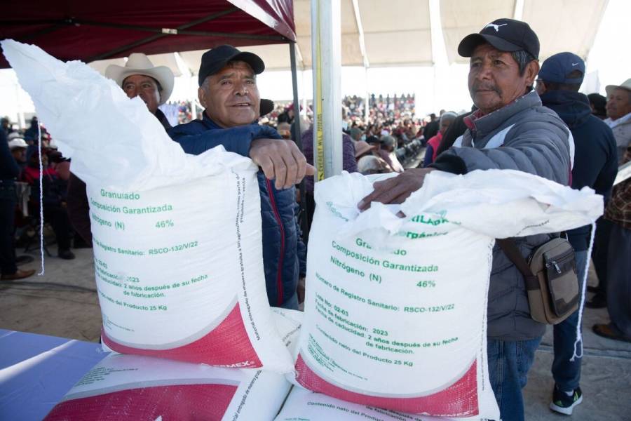 Reporta Agricultura avance del 75.84% en entrega de fertilizante gratuito