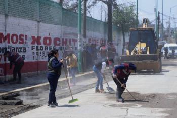 Concluyen trabajos de limpieza en Chimalhuacán tras deslizamiento de basura