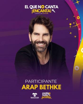 Arap Bethke se une al TeletonUSA y debuta como cantante en el concurso 'El que no canta Encanta'